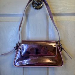 Pink Chrome Shoulder Bag