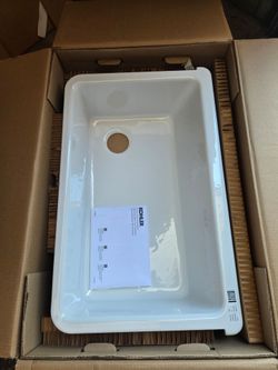 KOHLER
Whitehaven Farmhouse Apron Front Self-Trimming Cast Iron 36 in. Single Bowl Kitchen Sink in White