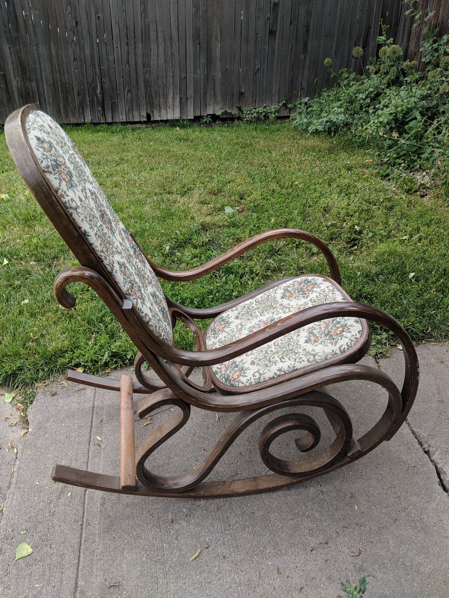 Antique wooden rocking chair