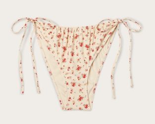 Parke x Target String bikini bottom cream floral SZ Large NWT SHIPS FAST