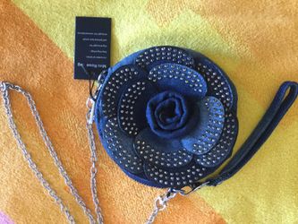 Fashion wristlet bag / Jeans Blue Rose 🌹💙❤️