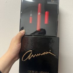 Giorgio Armani Lip Maestro 400 + Sample: Ecstasy Lacquer 402 Rouge Ecstasy 400