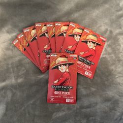 One Piece Carrying on His Will Op-13 sleeved booster pack Lot of 10