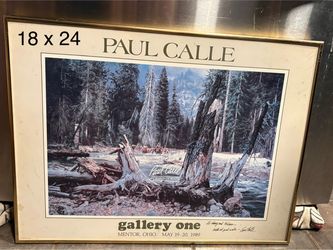 Signed. Framed Paul Calle In Search Of Beaver print