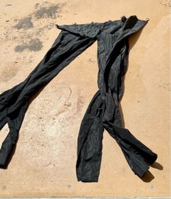 Black cutouts curtain Halloween haunted house