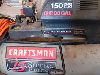 Craftsman  33 Gal Compressor  Oil Free Hardly  Used. Having Garage Sale  Make Offer
