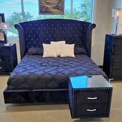 Just $10 Down Payment Finance ▪️Melody 5 Piece Queen Bedroom Set 💥Delivery Available 
