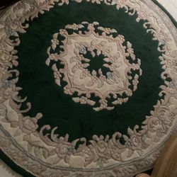 Round Thick 100% Wool Rug Asking $125.