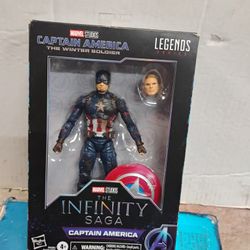 Captain America action figure from the Marvel Legends series.