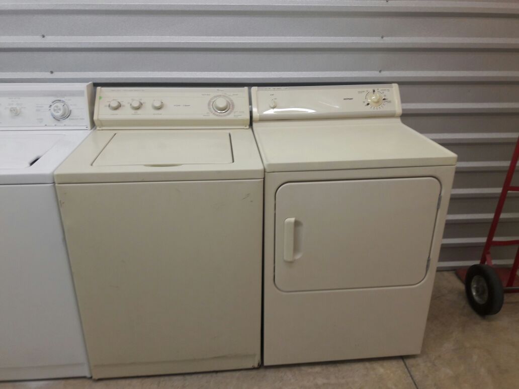 Whirlpool Washer Hotpoint dryer with warranty virgils preowned appliances