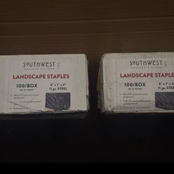 Tools 2 BOXES southwest landscape staples 6" × 1" × 6"11 ga steel New