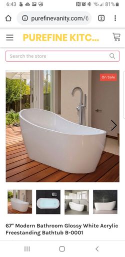 Free standing bath tub 67” only $799