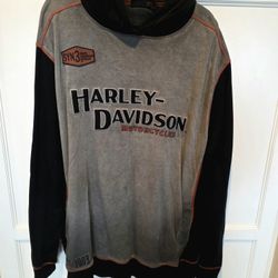 Harley Davidson Embroidered Sweatshirt Hoodie - Unisex 2XL (Tall)