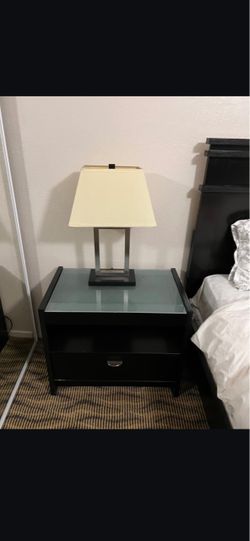 Modern Dark Wood Nightstand