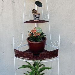 Wicker Corner Shelf