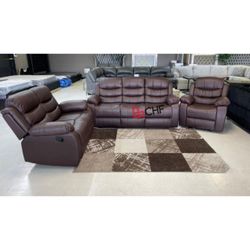 3 pc recliners set || sofa + loveseat + chair || 🔥Black friday sale 🔥 LIMITED TIME OFFER