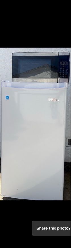 Mini Fridge + Danby Microwave – Clean, Great for Office/Dorm