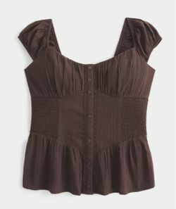 Hollister Sweetheart Peplum Top- NEW with Tags