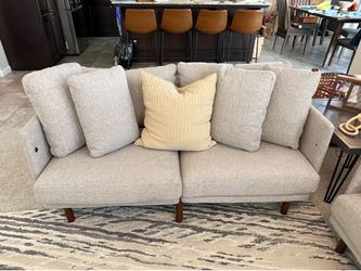 Burrow Light Gray Sofa and Loveseat Set