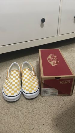 Yellow checkered vans