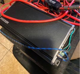 Kicker speaker and amplifier and all its wires