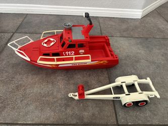 Playmobil Fire Rescue Boat With Trailer