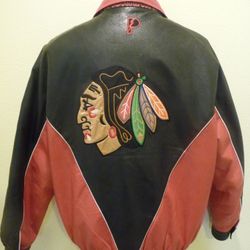 Chicago Blackhawks NHL Vintage Leather Jacket