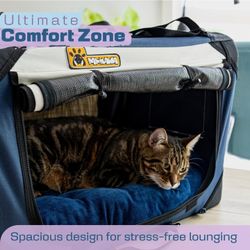 🐶 New Extra-Large Pet Carrier 🐱 24"x16"x16" | 20"x13"x13 (Tan- Red-Navy) Soft Crate ✨ –  Large $50 - Small $40