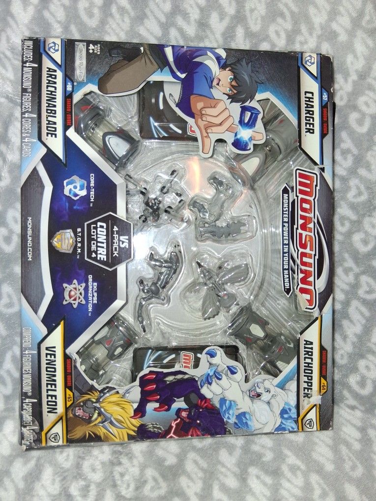 Monsuno Combat 4 Pack Charger,airchopper,arachnablade,venomeleon, Asking 40$