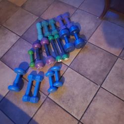 Bunch Of Weights Great For Yoga ,4 Zumba Weights Alone, Were Over $55