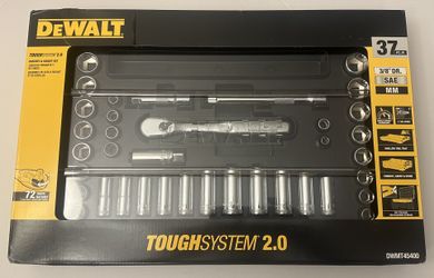 Brand New Dewalt 3/8 in. Drive Socket Set with Toughsystem Tray (37-Piece)