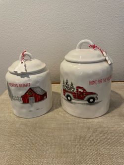 10 Strawberry Street Christmas Farmhouse Canisters