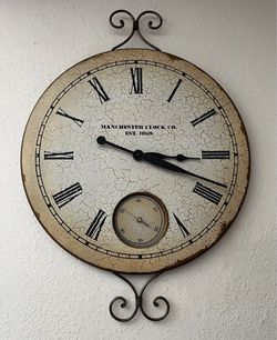 Manchester Clock Co. Vintage-Style Wall Clock
