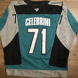 San Jose Sharks Celebrini Retro Heritage Throwback Jersey 