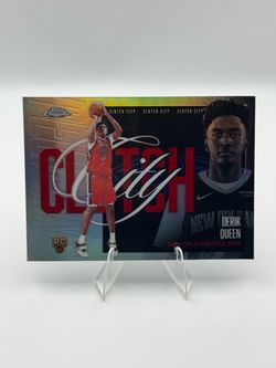 2025-26 Topps Chrome Update Clutch City #YQ-14 Derik Queen RC Rookie Refractor