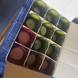 Mixed Color Glass Votive Holder W/candles