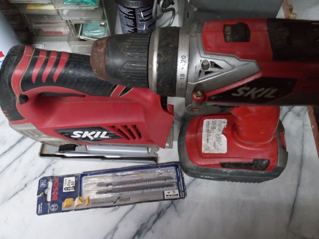 18vSkil Jig Saw Drill N Battery