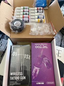 Wormhole Wireless Tattoo Gun Kit with Inks and Needles