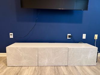 Marble-Look TV Stand / Media Console