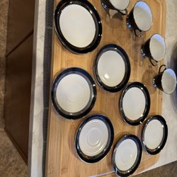 Vintage Japanese Fine China - Black & Silver (Gemini)