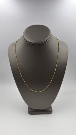 14KT YELLOW GOLD 22” BEADED LINK CHAIN 6.2GR