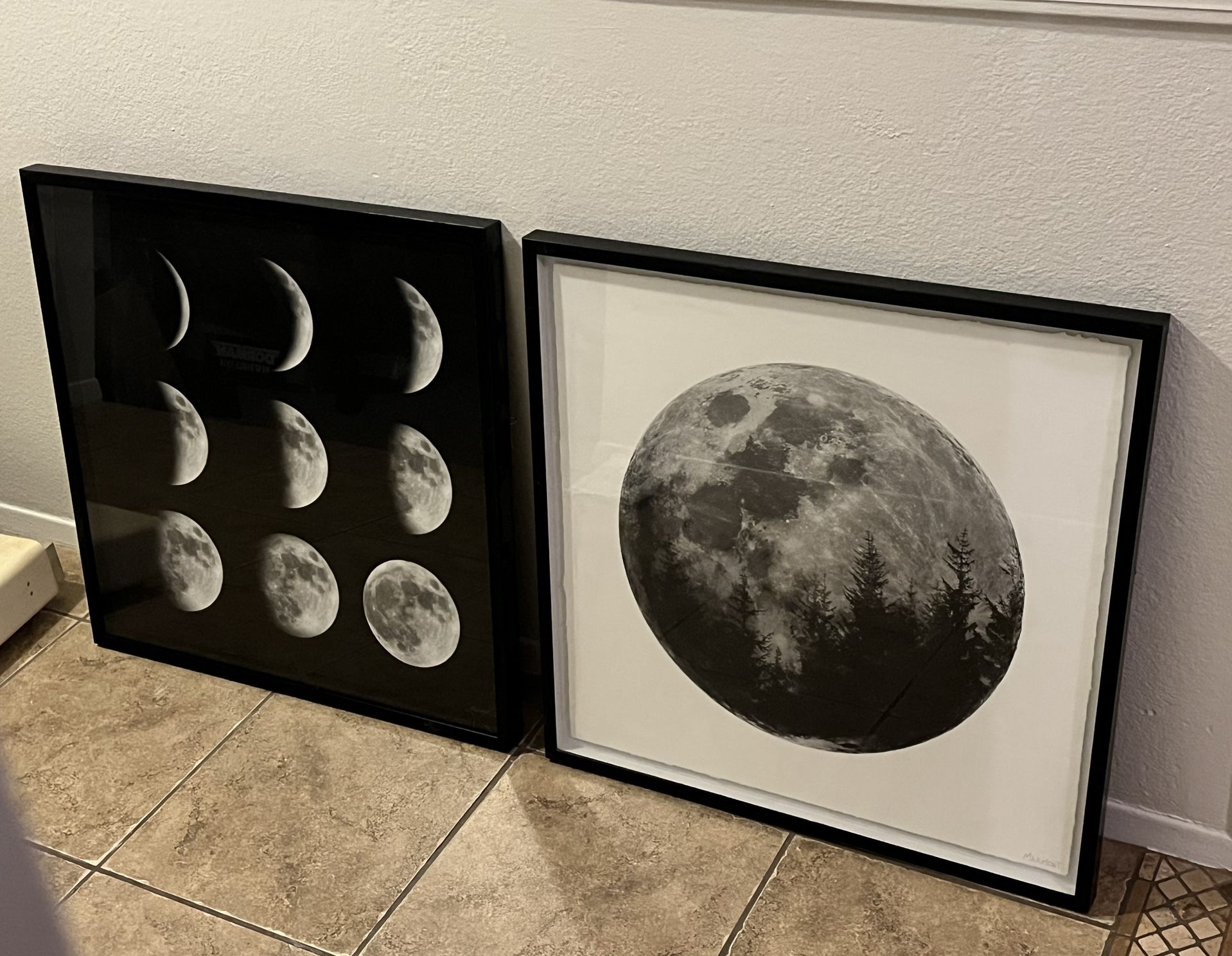 Marmont Darkening Moon/ Phases Framed Painting Print 24”