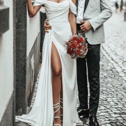 Silk Like Satin Wedding Dress