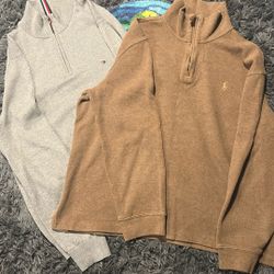 Polo Ralph Lauren And Tommy Hilfiger 1/4 Quarter zip Large