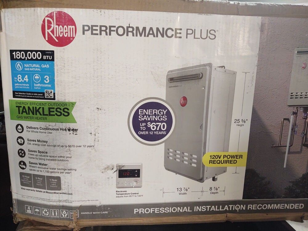 Rheem ECO180XLN3-1  8.4 GPM Natural Gas Outdoor Tankless Water Heater