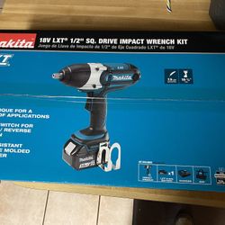 Makita 1/2” impact wrench with batt and charger new 225 firm in n Lakeland