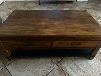 Wooden coffee table