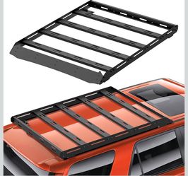 Roof Rack Cargo Basket Compatible with 2010-2024 Toyota 4Runner 5th Gen Cargo Carrier, 3/4-Length Streamlined Heavy-Duty Overland Rooftop Luggage Stor