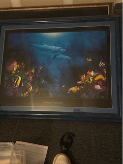 Robert Katona Framed Ocean & Shark Art Print