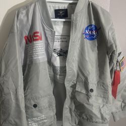 NASA Corporations Bomber Jacket - Silver